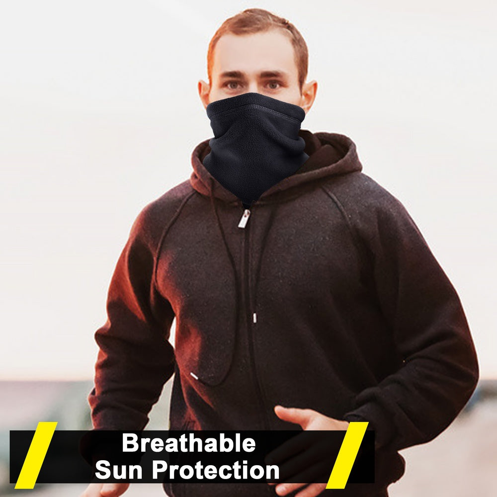Winter Fleece Neck Warmer Scarf – Windproof Tube Mask Balaclava