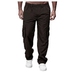 Men’s Multi-Pocket Cargo Pants – Loose Straight Casual Trousers