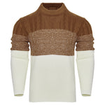 Men’s Cable Knit Pullover Sweater – Warm Wool Fleece Casual Style.