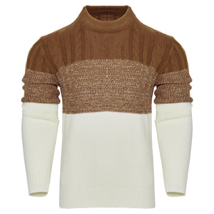 Men’s Cable Knit Pullover Sweater – Warm Wool Fleece Casual Style.
