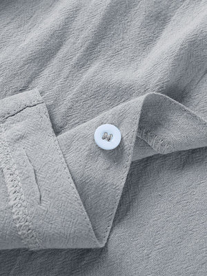 Men’s Short Sleeve Button-Down Shirt – Casual Summer Beach Top