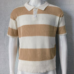 Men’s Summer Lapel Sweater – Short Sleeve Slim Fit Spliced Shirt