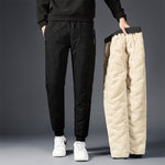 Men’s Padded Cotton Trousers with Cashmere – Warm Winter Pants