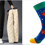 Men’s Padded Cotton Trousers with Cashmere – Warm Winter Pants