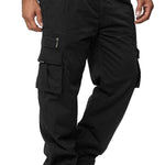 Men’s Multi-Pocket Cargo Pants – Loose Straight Casual Trousers