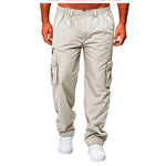 Men’s Multi-Pocket Cargo Pants – Loose Straight Casual Trousers