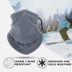 Winter Fleece Neck Warmer Scarf – Windproof Tube Mask Balaclava