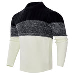 Men’s acrylic knit pullover sweater sleeve details