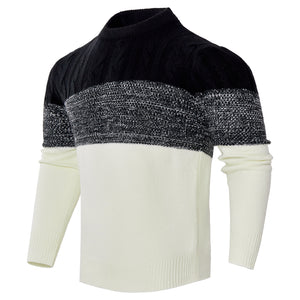 Men’s acrylic knit pullover sweater sleeve details