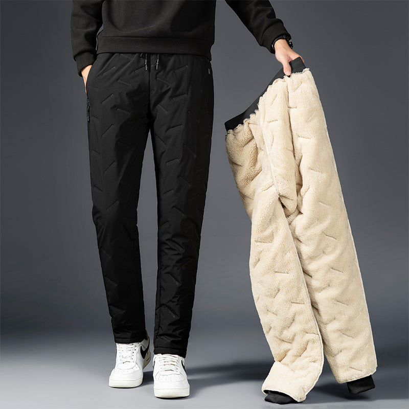 Men’s Padded Cotton Trousers with Cashmere – Warm Winter Pants