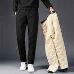 Men’s Padded Cotton Trousers with Cashmere – Warm Winter Pants