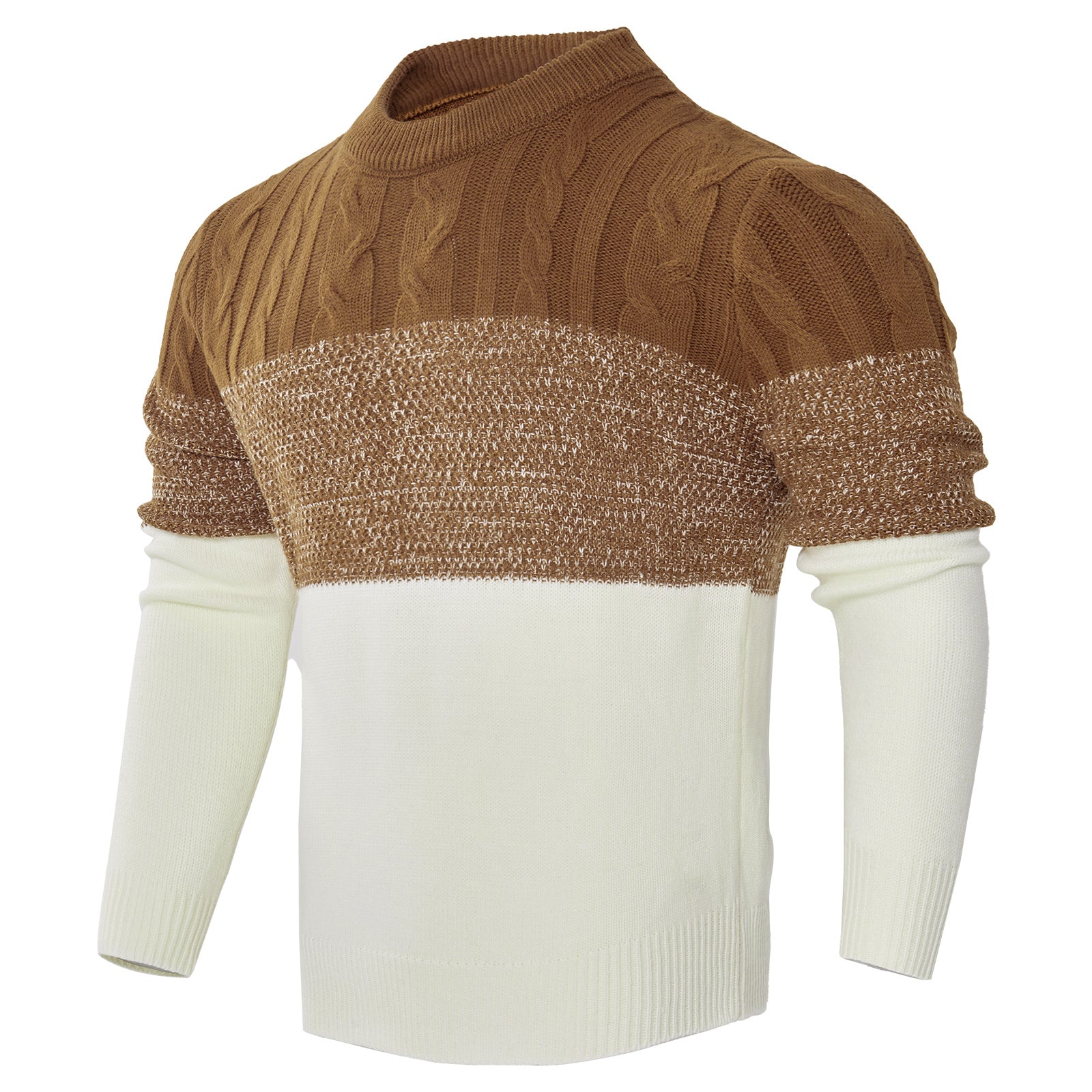 Cashmere-style soft pullover sweater for men