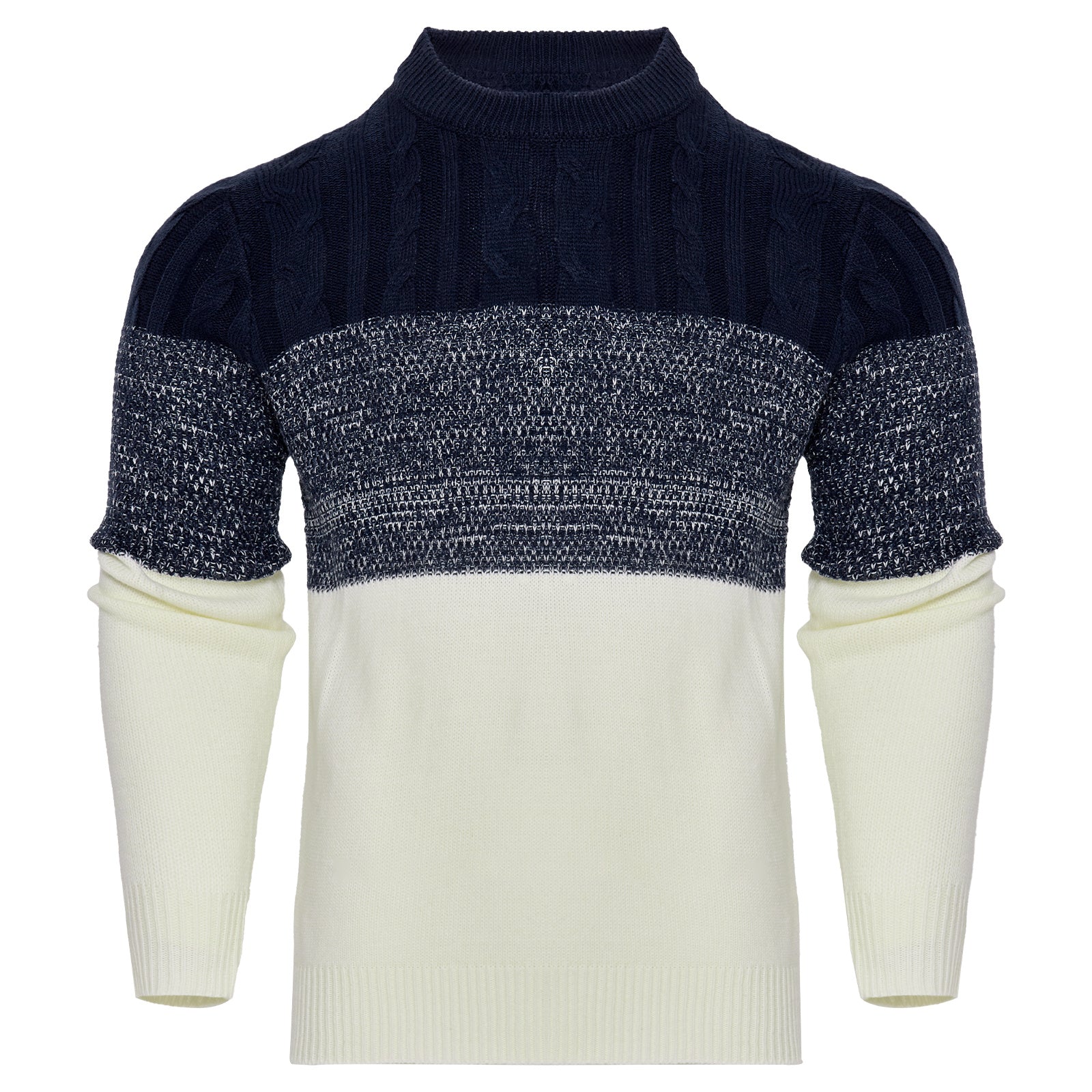 Casual men’s pullover sweater with crew neck design