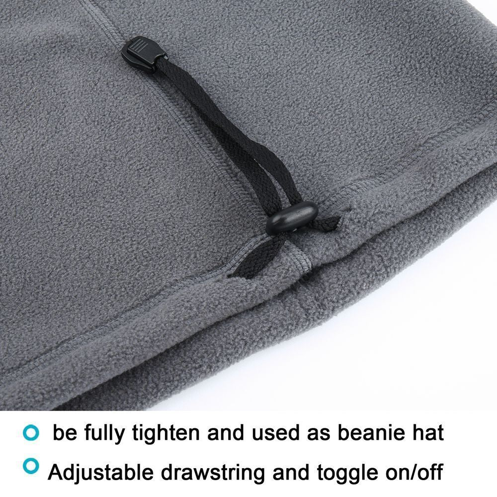 Winter Fleece Neck Warmer Scarf – Windproof Tube Mask Balaclava