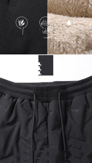 Men’s Padded Cotton Trousers with Cashmere – Warm Winter Pants
