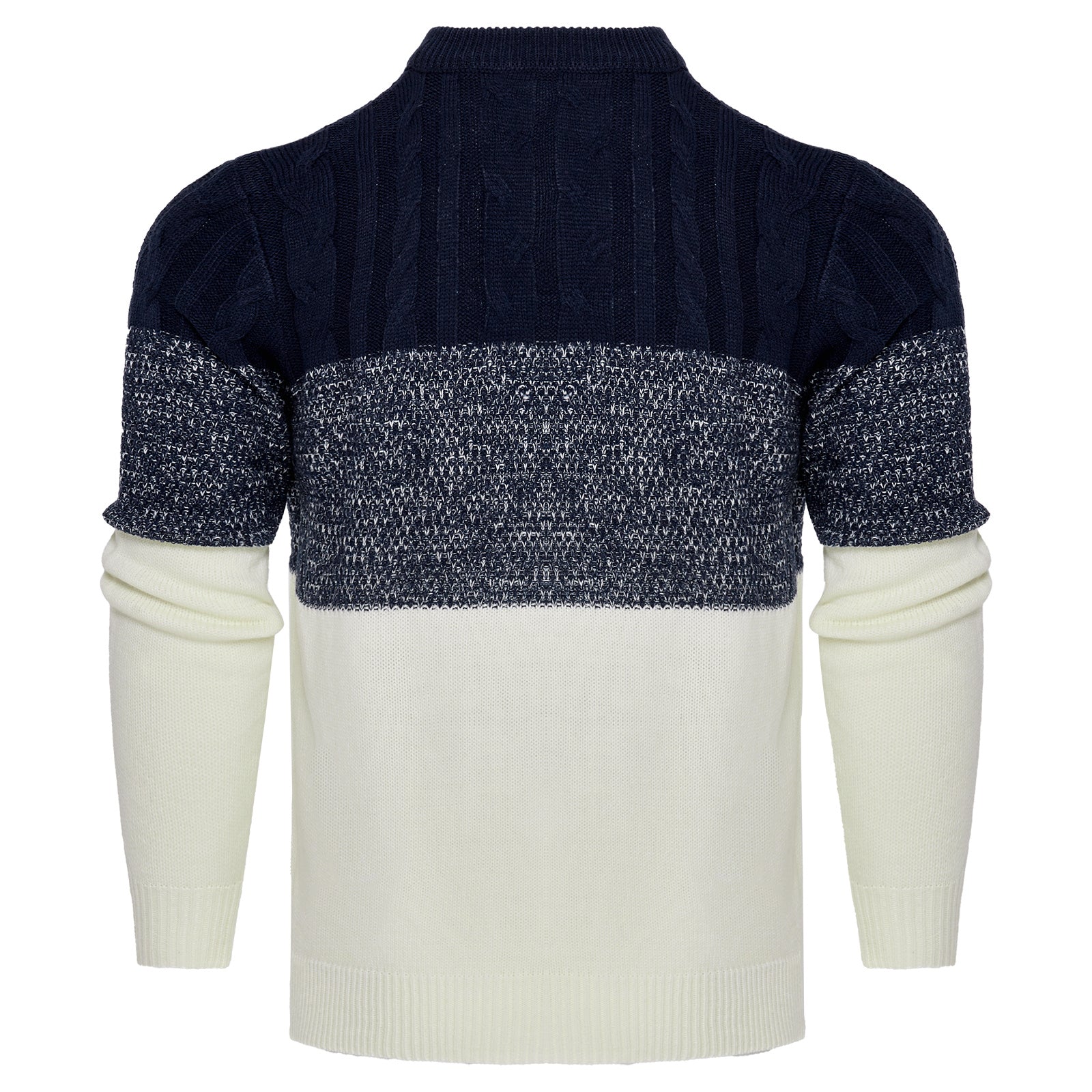 Quarter zip style pullover sweater for men