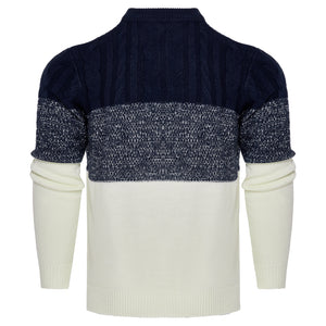 Quarter zip style pullover sweater for men